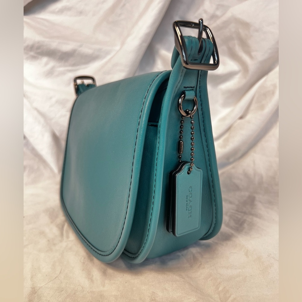 Coach 75th Anniversary Re-Edition Saddle Bag 18 - Dark Teal